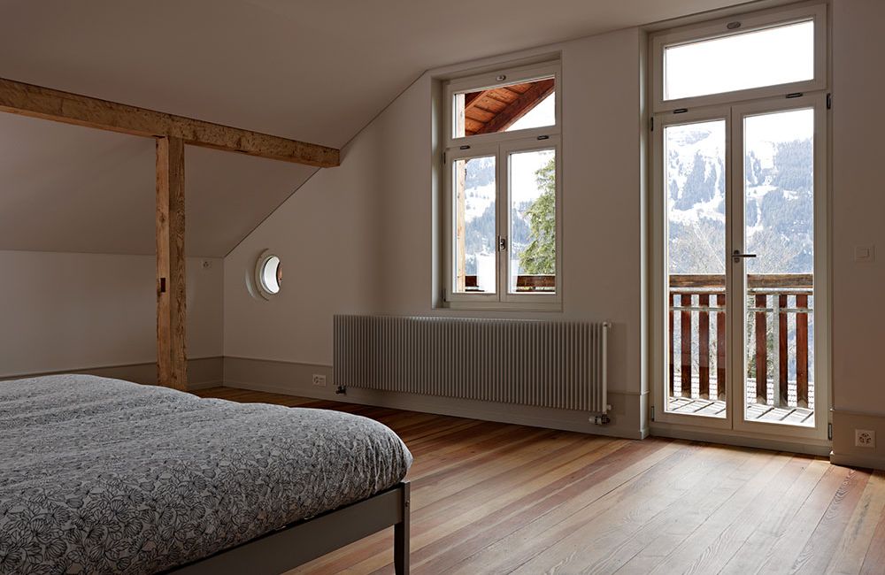 Umbau Schlosseck, Wengen - Schlafzimmer