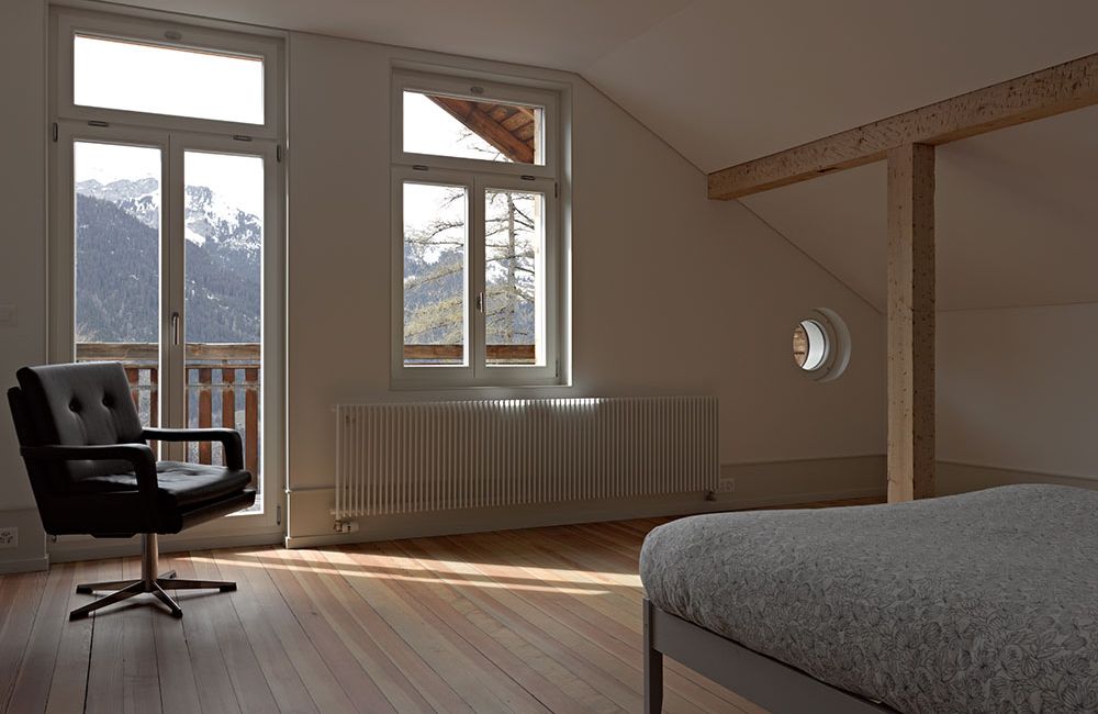 Umbau Schlosseck, Wengen, Schlafzimmer